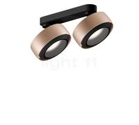 Occhio Più R Alto Doppio Volt S60, foco LED 2 focos, cabeza dorado mate/florón negro mate/cubierta negro mate - 2.700 K