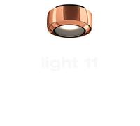 Occhio Più R Alto V Volt C80, lámpara de techo LED, cabeza oro rosa/florón negro mate/cubierta oro rosa - 3.000 K