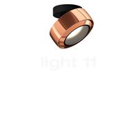 Occhio Più R Alto Volt C80, lámpara de techo LED, cabeza oro rosa/florón negro mate/cubierta oro rosa - 3.000 K