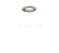 Occhio Più R Piano V Edge Volt B, foco empotrable LED, cabeza cromo mate/cubierta blanco mate - 3.000 K