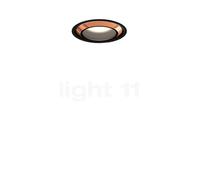 Occhio Più R Piano V Edge Volt C100, foco empotrable LED, cabeza oro rosa/cubierta negro mate - 3.000 K
