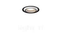 Occhio Più R Piano V Edge Volt C80, foco empotrable LED, cabeza blanco mate/cubierta negro mate - 3.000 K