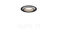 Occhio Più R Piano V Edge Volt S40, foco empotrable LED, cabeza cromo mate/cubierta negro mate - 3.000 K
