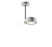 Occhio Sento Faro 20 Up D, lámpara de techo LED, cabeza blanco brillo/cuerpo cromo brillo/florón blanco brillo - 3.000 K - Occhio Air