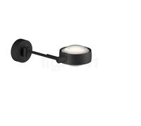 Occhio Sento Letto 20 Up D, lámpara de pared LED izquierda, cabeza negra mate/cuerpo negro mate/soporte negro mate - 3.000 K - Occhio Air