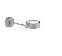 Occhio Sento Letto 20 Up E, lámpara de pared LED izquierda, cabezal cromo mate/cuerpo cromo mate/soporte cromo mate - 3.000 K
