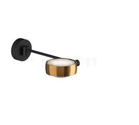 Occhio Sento Letto 30 Up E, lámpara de pared LED derecha, cabezal bronce/cuerpo negro mate/soporte negro mate - 2.700 K