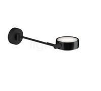 Occhio Sento Letto 30 Up E, lámpara de pared LED izquierda, cabeza black phantom/cuerpo negro mate/soporte negro mate - 2.700 K - Occhio Air