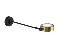 Occhio Sento Letto 40 Up D, lámpara de pared LED izquierda, cabezal bronce/cuerpo negro mate/soporte negro mate - 3.000 K