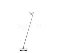 Occhio Sento Lettura 125 D, lámpara de pie LED izquierda, cabeza blanco brillo/cuerpo cromo brillo - 2.700 K