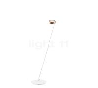 Occhio Sento Lettura 125 D, lámpara de pie LED izquierda, cabeza dorado mate/cuerpo blanco mate - 3.000 K