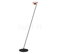Occhio Sento Lettura 160 D, lámpara de pie LED izquierda, cabeza oro rosa/cuerpo negro mate - 3.000 K - Occhio Air