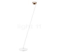 Occhio Sento Lettura 160 E, lámpara de pie LED izquierda, cabeza dorado mate/cuerpo blanco mate - 2.700 K