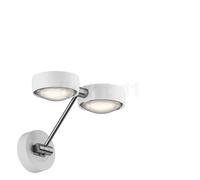 Occhio Sento Parete Doppio 20 Up E, lámpara de pared LED, cabezal blanco brillo/cuerpo cromo brillo/soporte blanco brillo - 2.700 K - Occhio Air