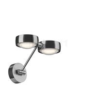 Occhio Sento Parete Doppio 20 Up E, lámpara de pared LED, cabezal cromo brillo/cuerpo cromo brillo/soporte cromo brillo - 2.700 K