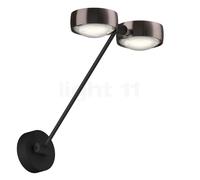 Occhio Sento Parete Doppio 40 Up E, lámpara de pared LED, cabeza phantom/cuerpo negro mate/soporte negro mate - 3.000 K - Occhio Air