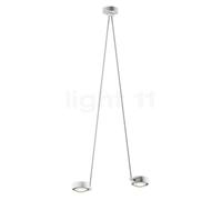 Occhio Sento Soffitto Due 125 Up E, lámpara de techo LED 2 focos, cabeza blanco mate/cuerpo blanco mate/florón blanco mate - 2.700 K - Occhio Air