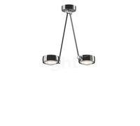 Occhio Sento Soffitto Due 40 Up E, lámpara de techo LED 2 focos, cabeza cromo brillo/cuerpo cromo brillo/florón cromo brillo - 2.700 K - Occhio Air