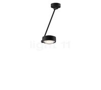 Occhio Sento Soffitto Singolo 40 Up D, lámpara de techo LED, cabeza negro mate/cuerpo negro mate/florón negro mate - 2.700 K - Occhio Air