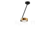 Occhio Sento Soffitto Singolo 40 Up E, lámpara de techo LED, cabeza bronce/cuerpo negro mate/florón negro mate - 2.700 K - Occhio Air