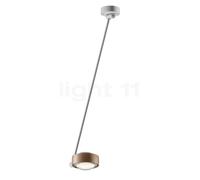 Occhio Sento Soffitto Singolo 80 Up D, lámpara de techo LED, cabeza dorado mate/cuerpo blanco mate/florón blanco mate - 2.700 K - Occhio Air