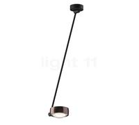 Occhio Sento Soffitto Singolo 80 Up E, lámpara de techo LED, cabeza phantom/cuerpo negro mate/florón negro mate - 3.000 K