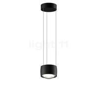 Occhio Sento Sospeso Fix Up E, lámpara de suspensión LED, cabeza negro mate/florón negro mate - 2.700 K - Occhio Air
