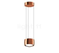 Occhio Sento Sospeso Fix Up E, lámpara de suspensión LED, cabeza oro rosa/florón oro rosa - 2.700 K