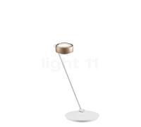 Occhio Sento Tavolo 60 D, lámpara de sobremesa LED derecha, cabeza dorado mate/cuerpo blanco mate - 3.000 K - Occhio Air
