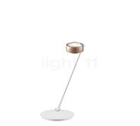 Occhio Sento Tavolo 60 D, lámpara de sobremesa LED izquierda, cabeza dorado mate/cuerpo blanco mate - 3.000 K - Occhio Air