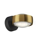Occhio Sento Verticale Up D, lámpara de pared LED fijo, cabeza bronce/soporte negro mate - 3.000 K - Occhio Air