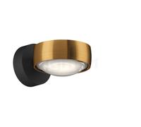 Occhio Sento Verticale Up E, lámpara de pared LED giratorio, cabeza bronce/soporte negro mate - 3.000 K