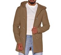 OCCOKO Abrigo Con Capucha De Invierno Para Hombre - Chaqueta Engrosada Con Mangas Desmontables (Brown, XL)