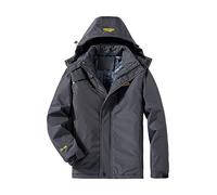 OCCOKO Chaqueta de esquí de montaña para Hombre y Mujer Resistente al Viento Abrigo de esquí de montaña para Hombre y Mujer Resistente al Viento (Grey, M)