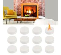 OCCOUMR Lana de cerámica para bioetanol, 12 unidades de esponja de cerámica para estufa de bioetanol, lana de cerámica para interior de gel de mesa, larga duración de combustión, 8,6 x 8,6 x 2,8 cm