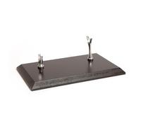 Occre Endeavour Yacht Model Stand America's Cup 1934, base de MDF negro con 2 soportes de metal plateado, 16 x 145 x 240 mm