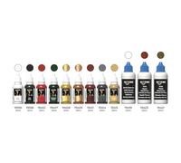 Occre, Juego de pinturas acrílicas para modelismo, 12 frascos, kit de colores para Amerigo Vespucci, para superficies de madera