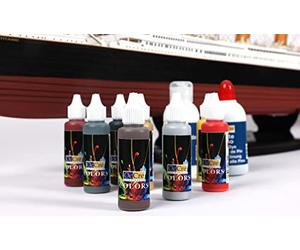 Occre Pack Pinturas, Tinte y Barniz para el barco de madera TITANIC