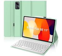 Occtingkind - Carcasa para teclado Xiaomi Redmi Pad SE de 11 pulgadas, AZERTY francés funda teclado Bluetooth magnética desmontable para tableta Xiaomi Redmi Pad SE 11" 2023, verde claro