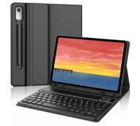 Occtingkind Funda con Teclado para Lenovo Tab P12 12.7" 2023, Teclado Español Ñ Desmontable Bluetooth y Funda de Diseño Minimalista 360°, Compatible con Lenovo Tab P12 12.7 Pulgadas TB370FU, Negro