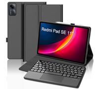Occtingkind Funda con Teclado para Xiaomi Redmi Pad SE 11" 2023, con Smart Touchpad, Teclado Español Ñ Desmontable Bluetooth y Funda de Diseño Minimalista 360° Delgada y Moderna, Negro
