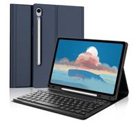 Occtingkind Funda Cover Teclado para Samsung Galaxy Tab S9 FE 10.9" 2023, Compatible con Samsung Galaxy Tab S10 FE 10.9" 2025/S9 11" 2023, Teclado Español Ñ Desmontable Bluetooth, Azul Oscuro
