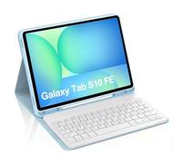Occtingkind Funda para teclado Samsung Galaxy Tab S10 FE/S9 FE/S9, compatible con SM-X520/X526B/X510/X516B/X710/X716B, Bluetooth Keyboard Cover QWERTZ, USB-C, soporte para bolígrafos, 10,9"/11", azul