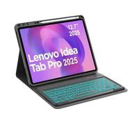Occtingkind, Teclado para Idea Tab Pro, Funda con Teclado para Lenovo Idea Tab Pro 2025 12.7 Pulgadas Magnético Desmontable Bluetooth Keyboard QWERTZ Disposición USB C Retroiluminación Azul Oscuro