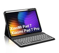 Occtingkind, Teclado Xiaomi Pad 7 Funda con Teclado para Xiaomi Pad 7/7 Pro 2024 11.2 Pulgadas Magnético Desmontable Bluetooth Keyboard QWERTZ USB C Retroiluminación Negro