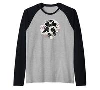 Occult Moon Rose Ocult Cyber Gothic - Figura Decorativa, diseño gótico Camiseta Manga Raglan