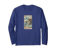 Occult Tarot Knight of Swords Gothic Caballero de Espadas Manga Larga, Unisex para Adultos, Azul Marino, S