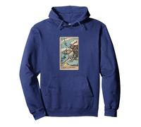 Occult Tarot Knight of Swords Gothic Caballero de Espadas Sudadera con Capucha, Unisex para Adultos, Azul Marino, L