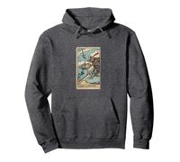 Occult Tarot Knight of Swords Gothic Caballero de Espadas Sudadera con Capucha, Unisex para Adultos, Jaspeado Oscuro, S