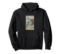Occult Tarot Knight of Swords Gothic Caballero de Espadas Sudadera con Capucha, Unisex para Adultos, Negro, S